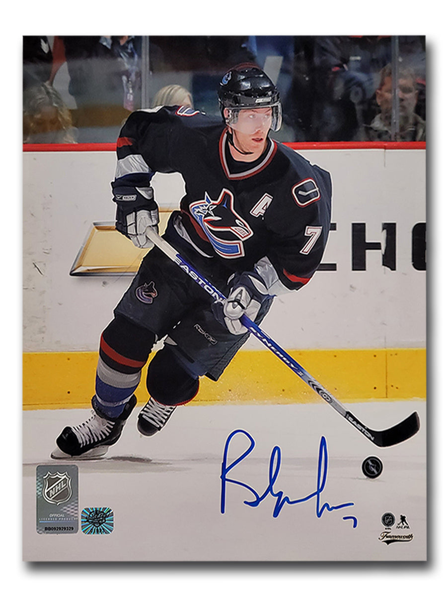 Brendan Morrison Vancouver Canucks Autographed 8x10 Photo (Navy Orca)