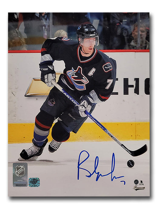 Brendan Morrison Vancouver Canucks Autographed 8x10 Photo (Navy Orca)
