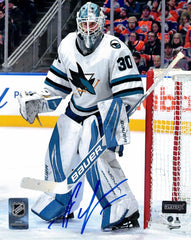 Yaroslav Askarov Autographed San Jose Sharks Away 8x10 Photo