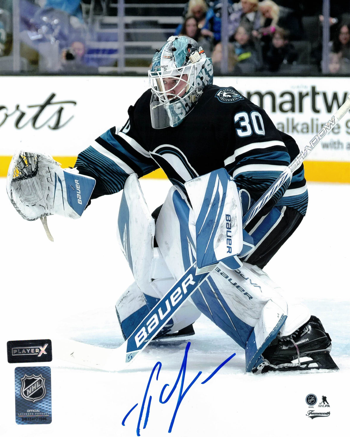 Yaroslav Askarov Autographed San Jose Sharks Alternate 8x10 Photo