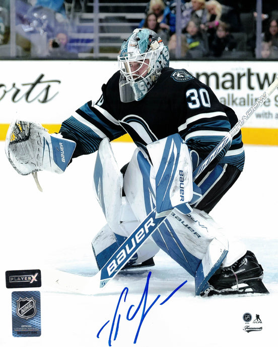 Yaroslav Askarov Autographed San Jose Sharks Alternate 8x10 Photo