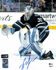 Yaroslav Askarov Autographed San Jose Sharks Alternate 8x10 Photo