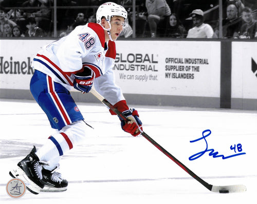 Lane Hutson Autographed Montreal Canadiens Color Isolation 8x10 Photo