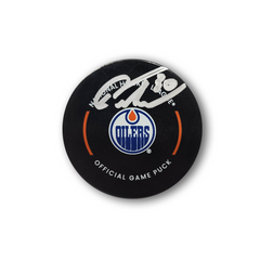 Calvin Pickard Autographed Edmonton Oilers Official Hockey Puck