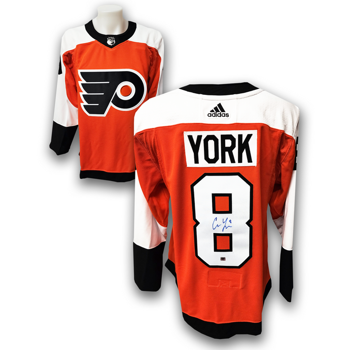 Cam York Autographed Philadelphia Flyers Home Adidas Jersey