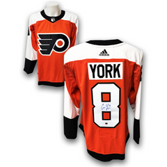 Cam York Autographed Philadelphia Flyers Home Adidas Jersey