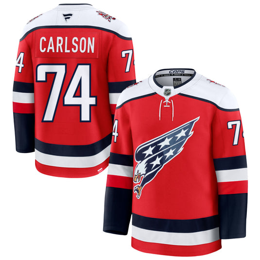 Pre-Order - John Carlson - Autographed Washington Capitals Fanatics Premium Alternate Jersey