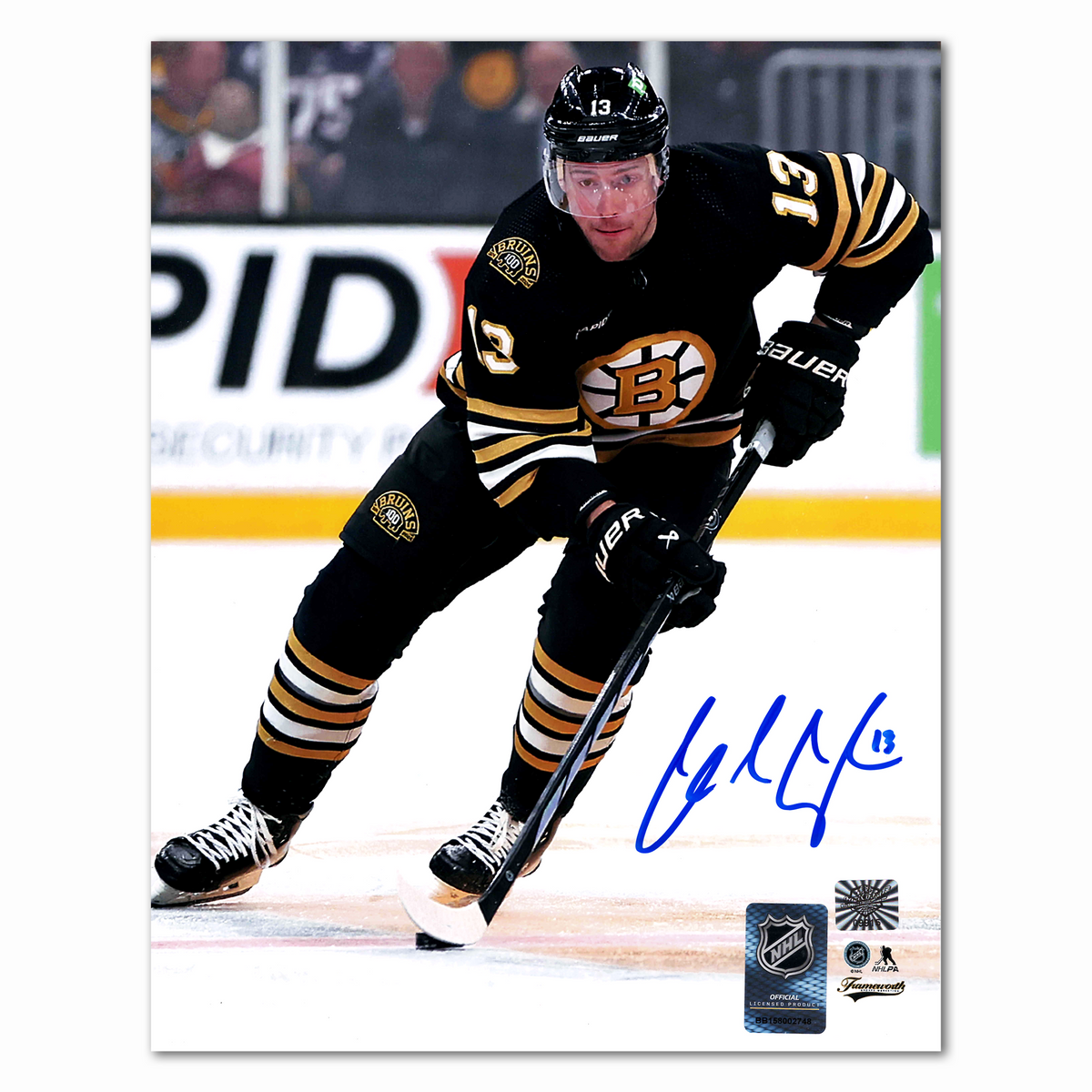 Charlie Coyle Autographed Boston Bruins Home 2024 8x10 Photo