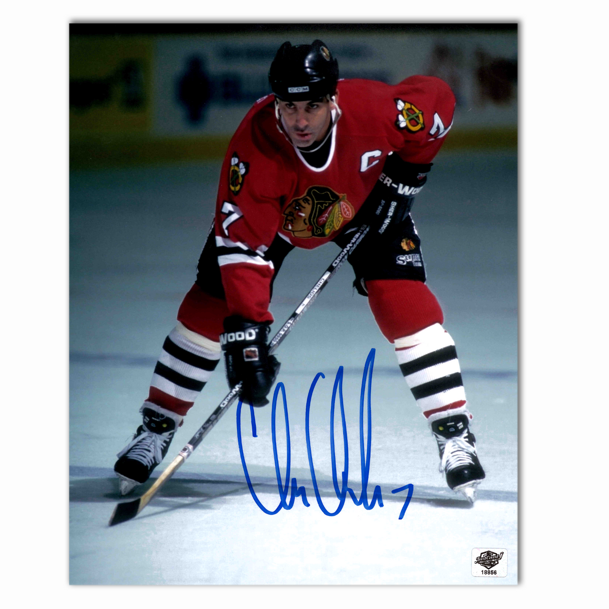 Chris Chelios Autographed Chicago Black Hawks 8x10 Photo