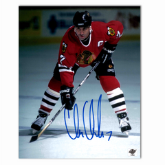 Chris Chelios Autographed Chicago Black Hawks 8x10 Photo