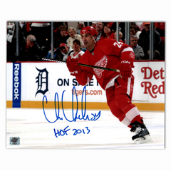 Chris Chelios Autographed Detroit Red Wings 8x10 Horizontal Photo
