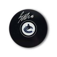 Connor Garland Autographed Vancouver Canucks Hockey Puck