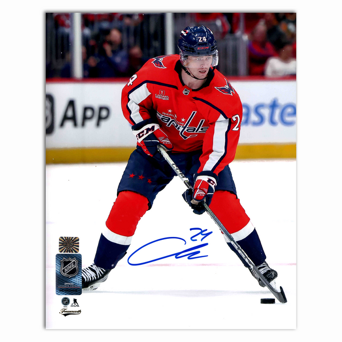 Connor McMichael Autographed Washington Capitals Home 8x10 Photo