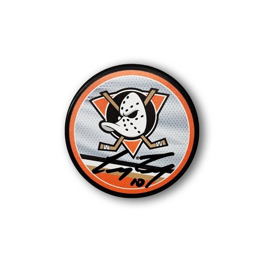Corey Perry Autographed Anaheim Ducks Reverse Retro Hockey Puck