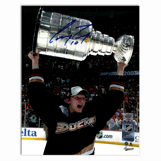 Corey Perry Autographed Anaheim Ducks 2007 Stanley Cup Champions 8x10 Photo