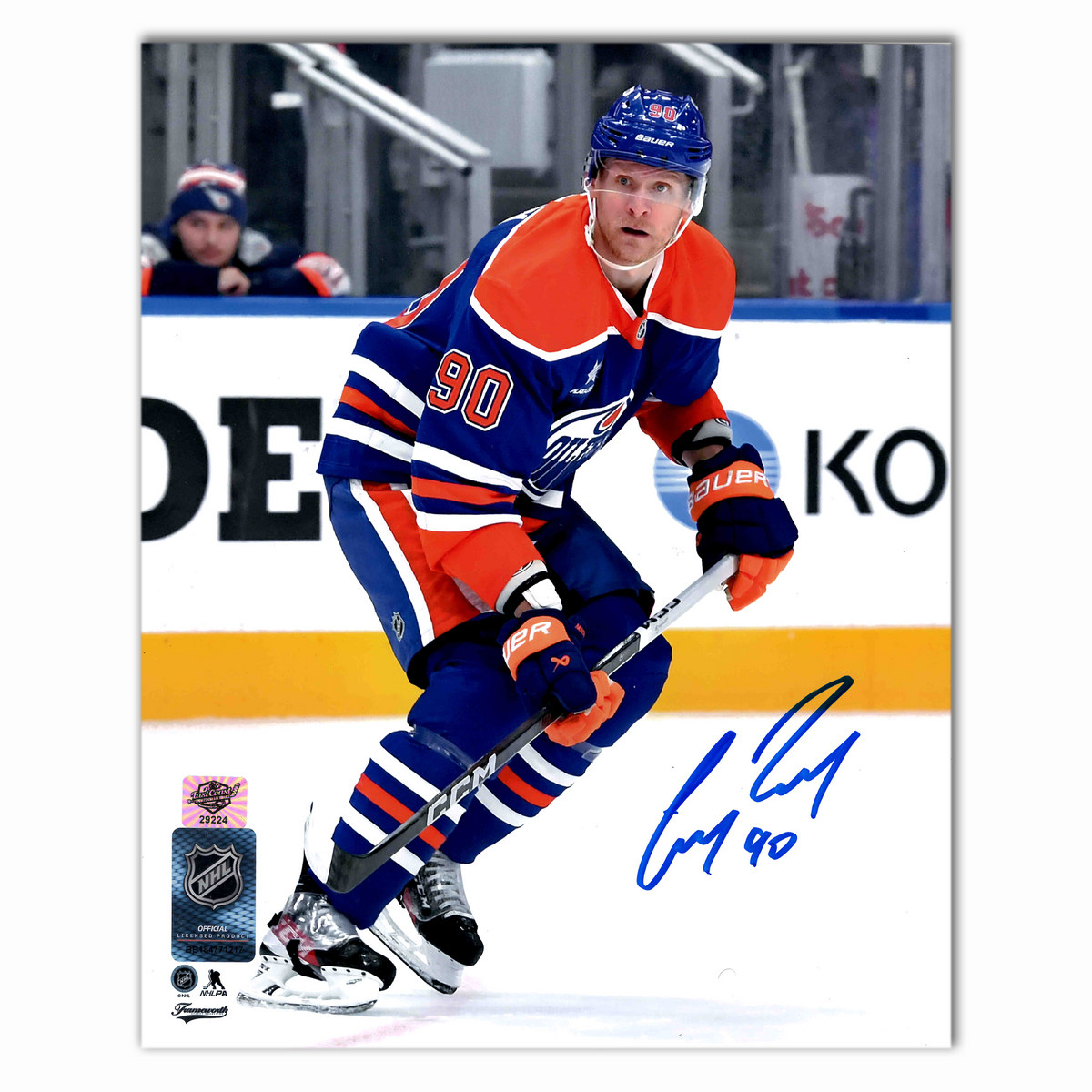 Corey Perry Autographed Edmonton Oilers Home 8x10 Photo