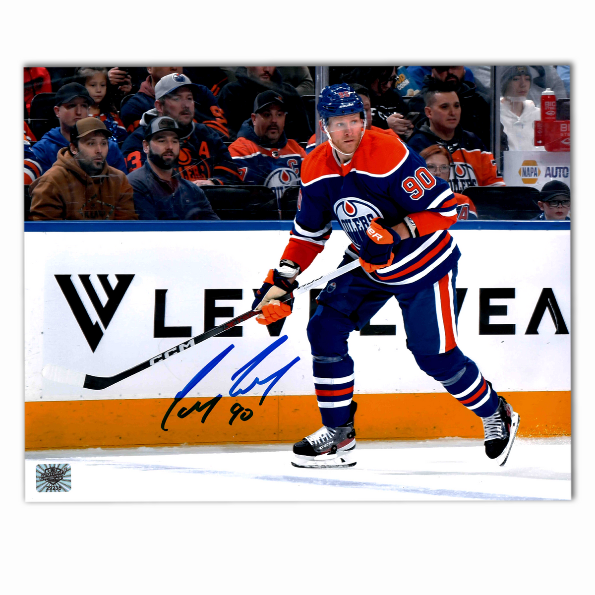Corey Perry Autographed Edmonton Oilers Home 8x10 Photo Horizontal