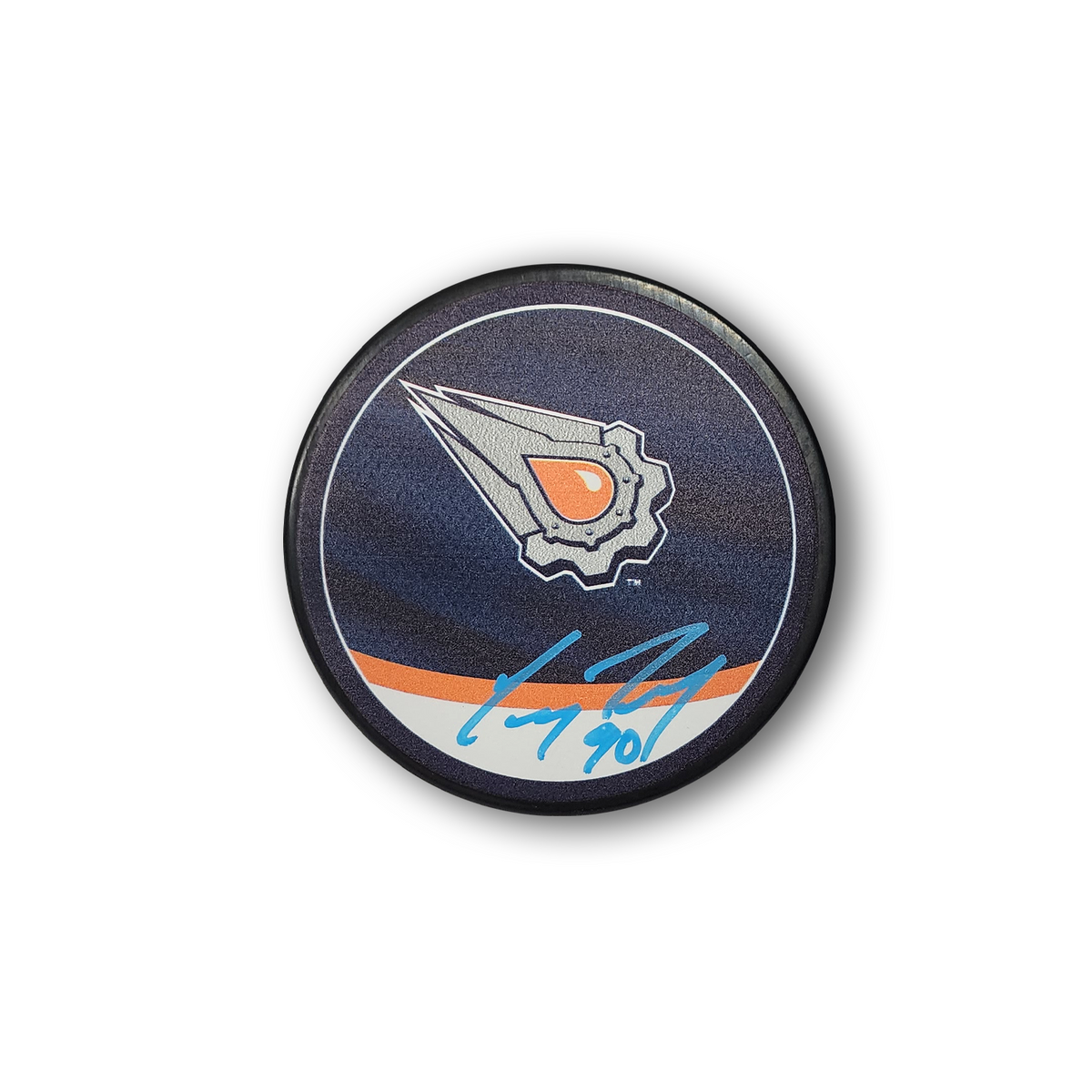 Corey Perry Autographed Edmonton Oilers Reverse Retro Hockey Puck