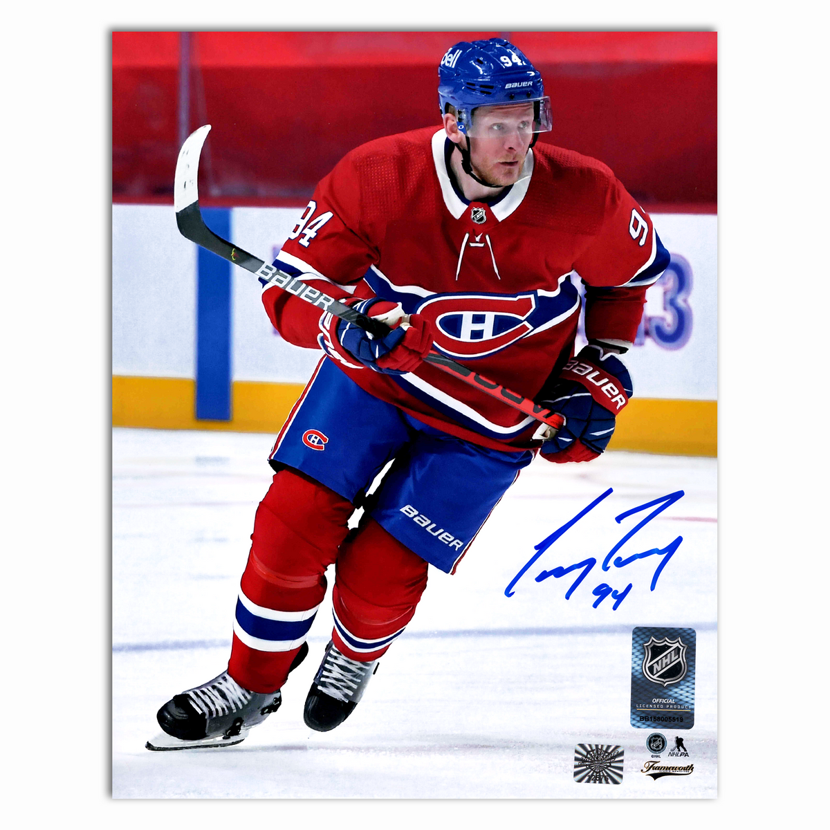 Corey Perry Autographed Montreal Canadiens Home 8x10 Photo