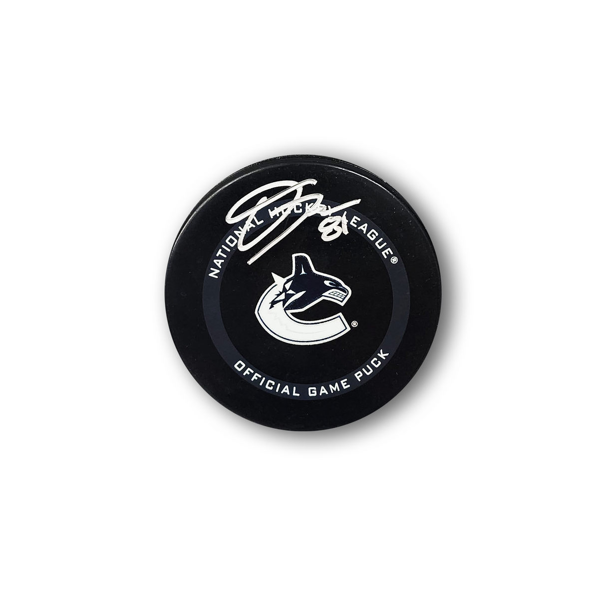 Dakota Joshua Autographed Vancouver Canucks Official Hockey Puck