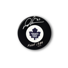 Darryl Sittler Autographed Toronto Maple Leafs Hockey Puck