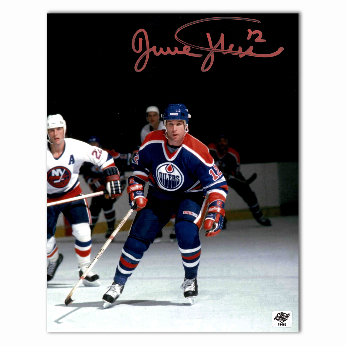 Dale Hunter Autographed Edmonton Oilers 8x10 Photo