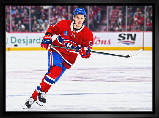 Ivan Demidov Autographed 20x29 Framed Canvas Montreal Canadiens