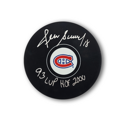 Denis Savard Autographed Montreal Canadiens Hockey Puck 93 Cup