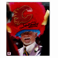 Don Cherry Autographed Calgary Flames Hat 8x10 Photo