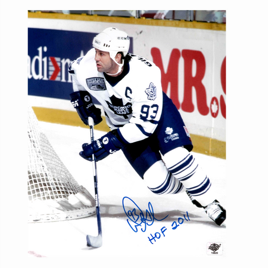 Doug Gilmour Autographed Toronto Maple Leafs 8x10 Away Photo (Garden)