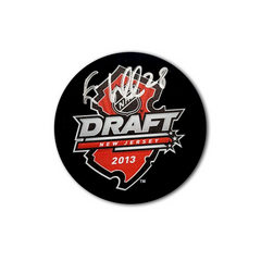 Elias Lindholm 2013 Draft Autographed Hockey Puck