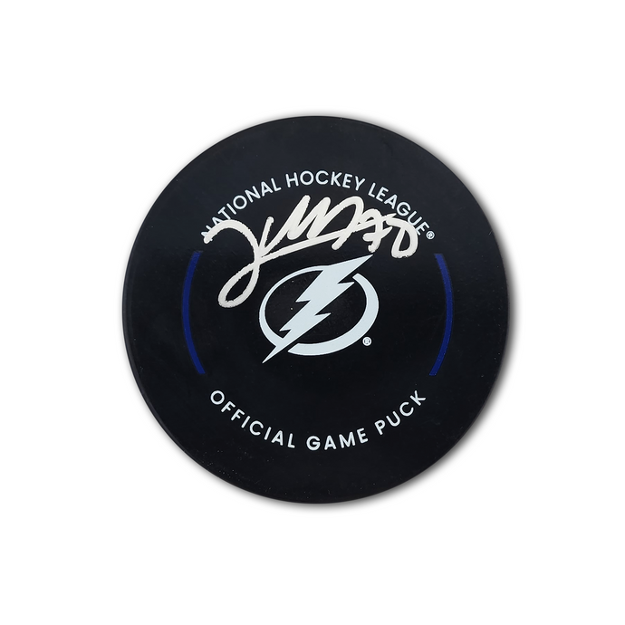 Emil Lilleberg Autographed Tampa Bay Lightning Official Hockey Puck