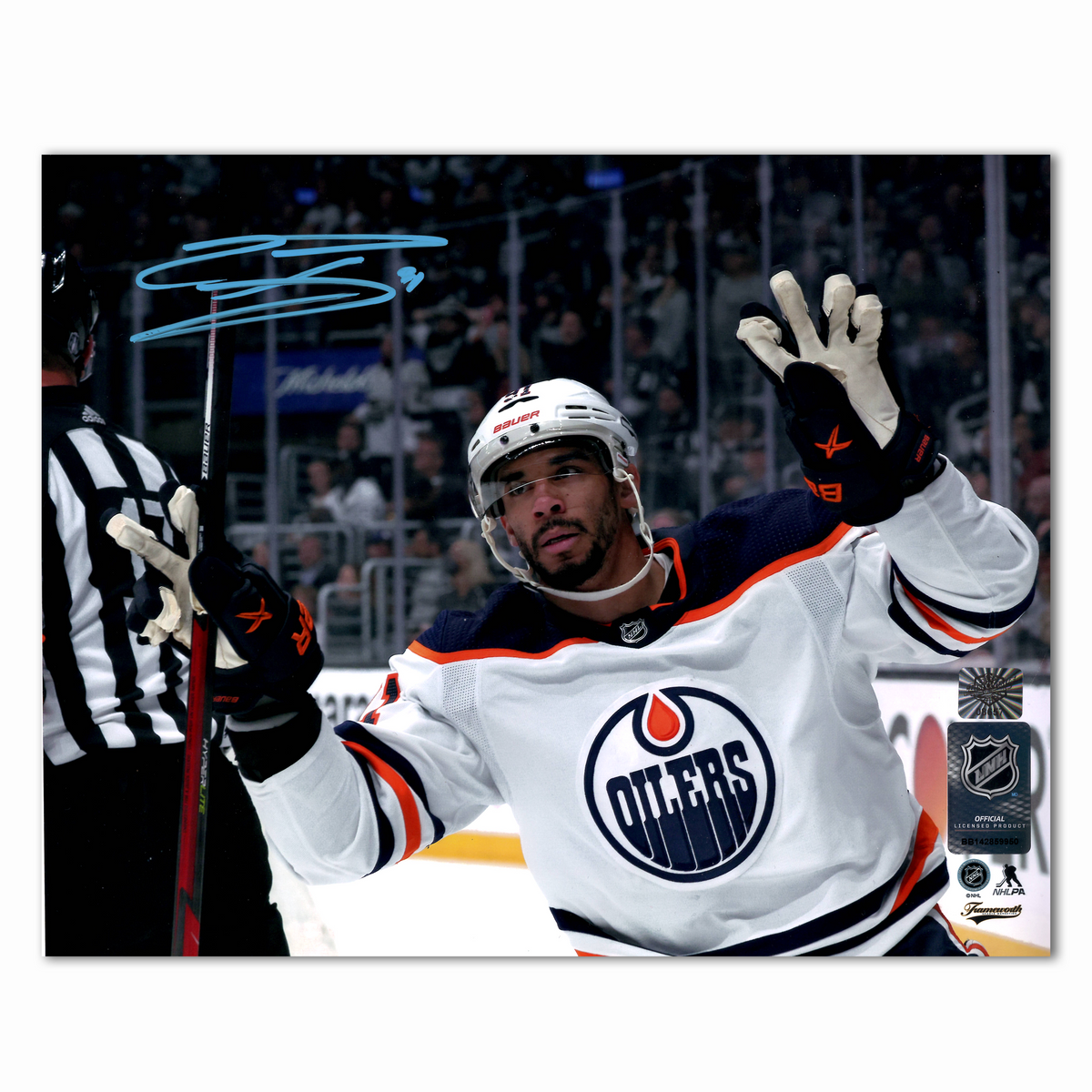 Evander Kane Autographed Edmonton Oilers Game 7 8x10 Photo