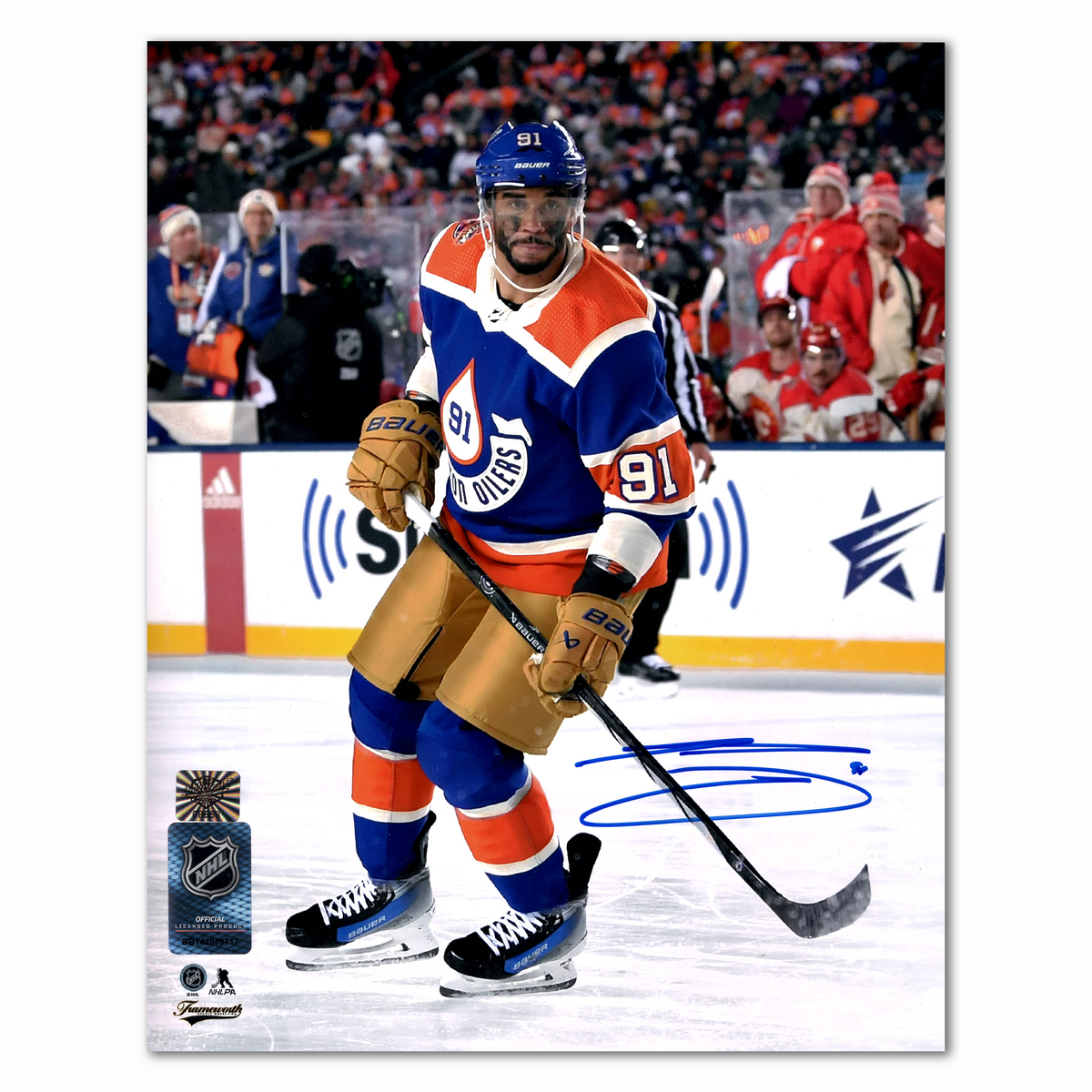 Evander Kane Autographed Edmonton Oilers Winter Classic Heritage 8x10 Photo