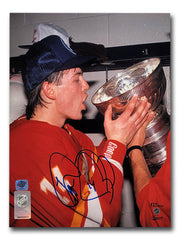 Theo Fleury Calgary Flames Autographed Stanley Cup 8x10 Photo