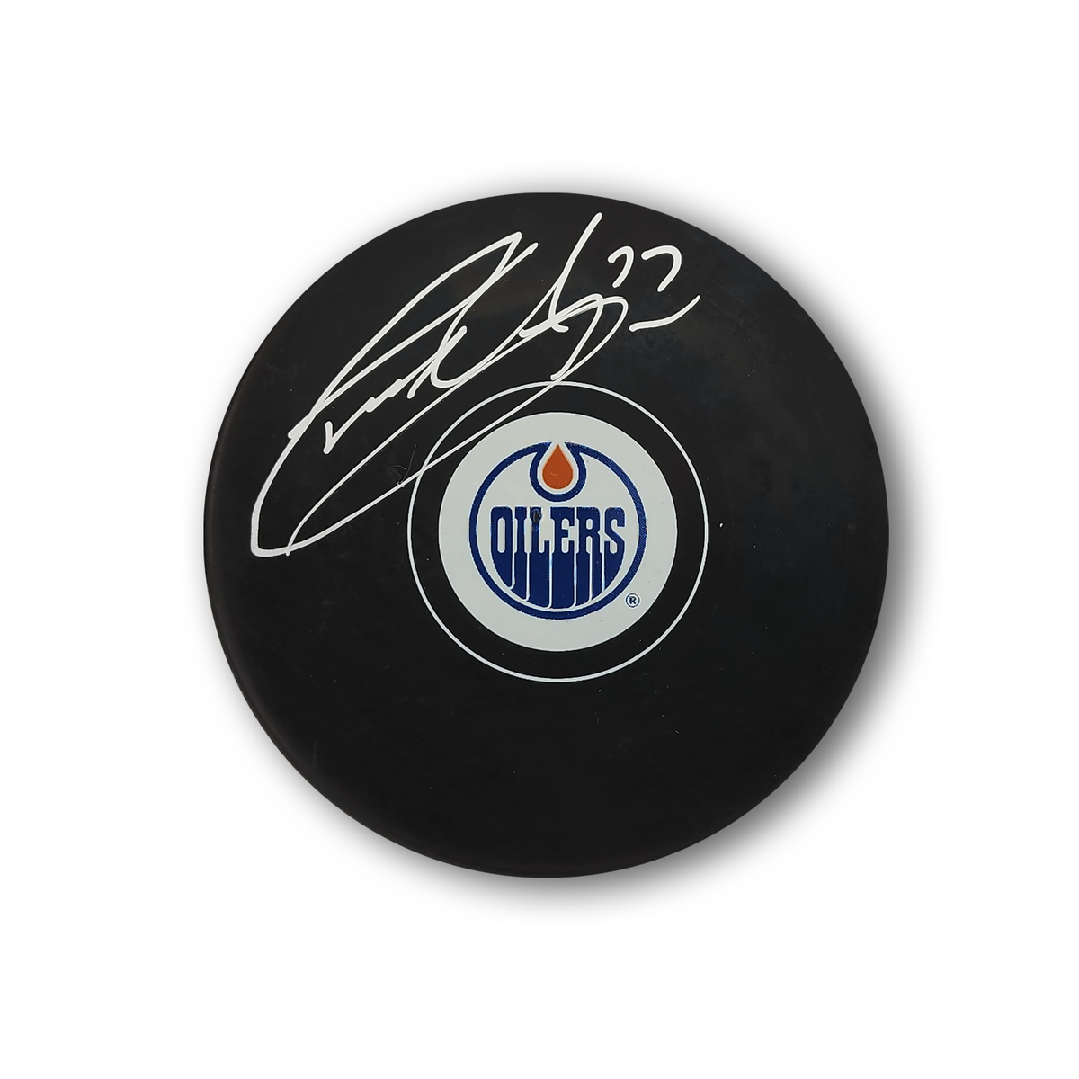 Garry Unger Autographed Edmonton Oilers Hockey Puck