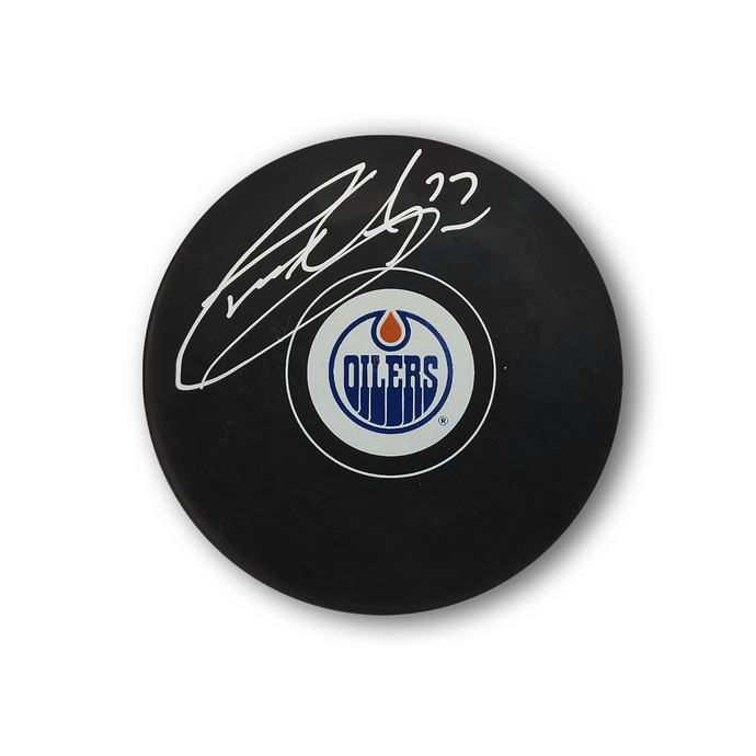 Garry Unger Autographed Edmonton Oilers Hockey Puck