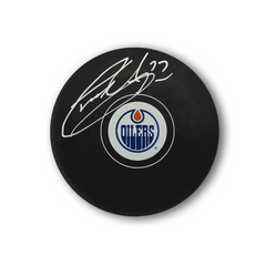 Garry Unger Autographed Edmonton Oilers Hockey Puck
