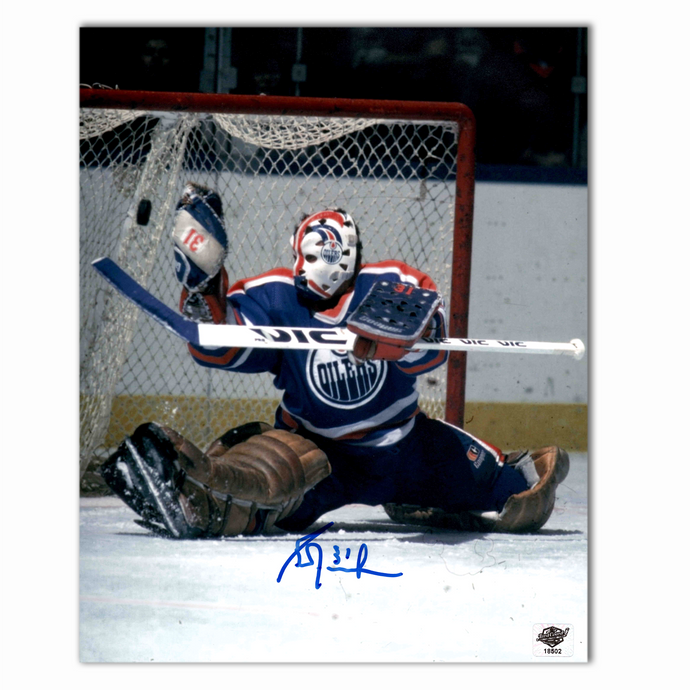 Grant Fuhr Autographed Edmonton Oilers 8x10 Photo (Save)