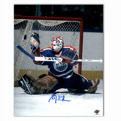Grant Fuhr Autographed Edmonton Oilers 8x10 Photo (Save)
