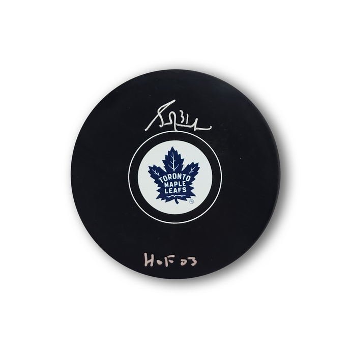 Grant Fuhr Autographed Toronto Maple Leafs Hockey Puck HOF