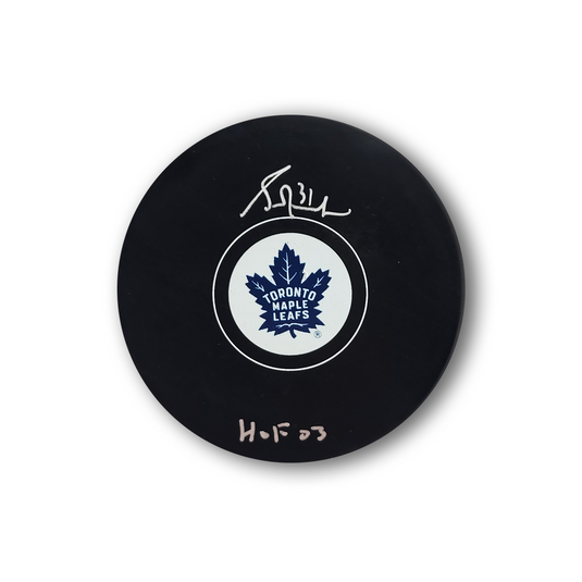Grant Fuhr Autographed Toronto Maple Leafs Hockey Puck HOF