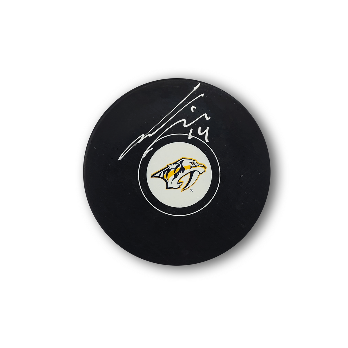 Gustav Nyquist Autographed Nashville Predators Hockey Puck