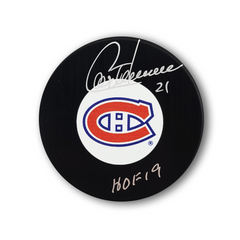 Guy Carbonneau Autographed Montreal Canadiens Inscribed HOF 19