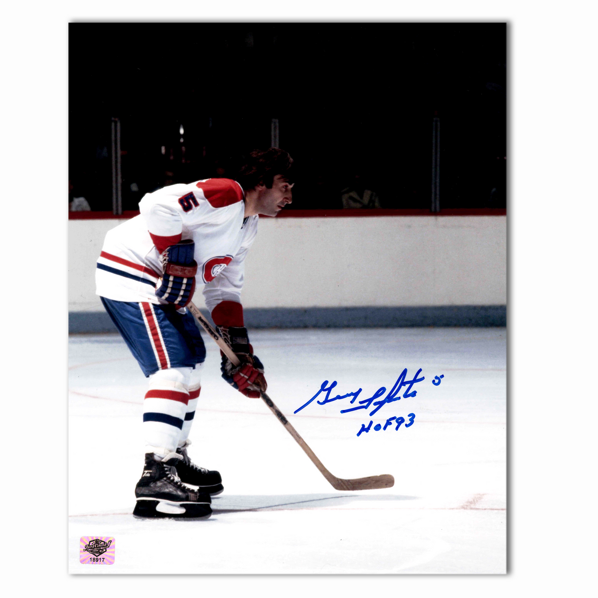 Guy Lapointe Autographed Montreal Canadiens Away 8x10 Vertical Photo