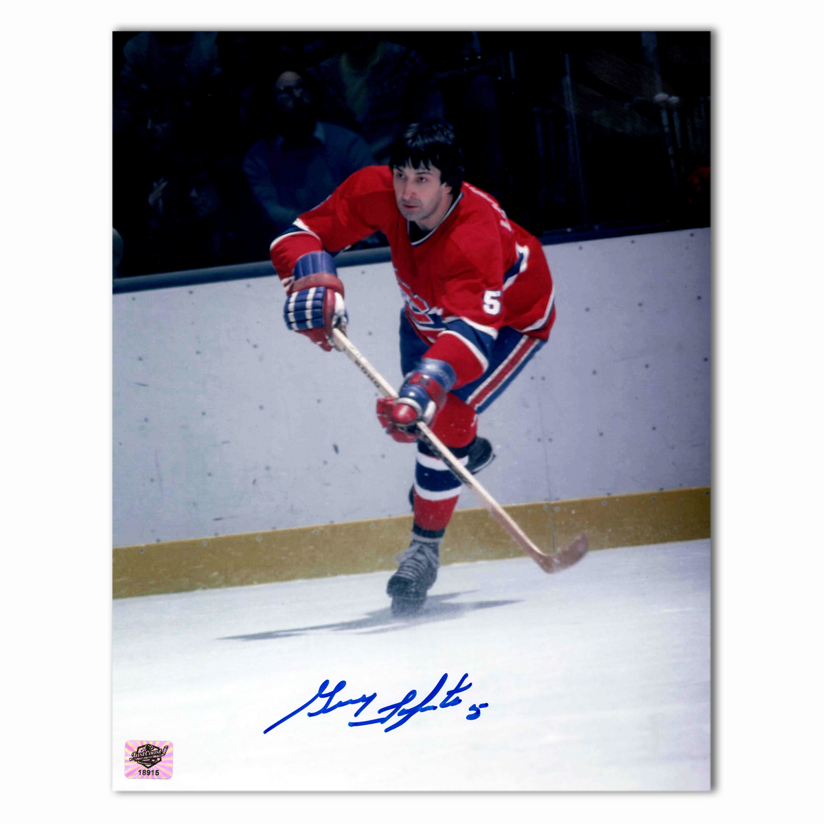 Guy Lapointe Autographed Montreal Canadiens Home 8x10 Photo