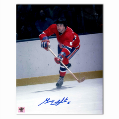 Guy Lapointe Autographed Montreal Canadiens Home 8x10 Photo