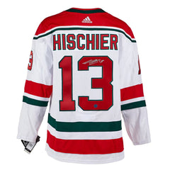 Nico Hischier Signed New Jersey Devils Alternate Adidas Jersey