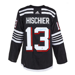 Nico Hischier Signed New Jersey Devils Alternate adidas Jersey