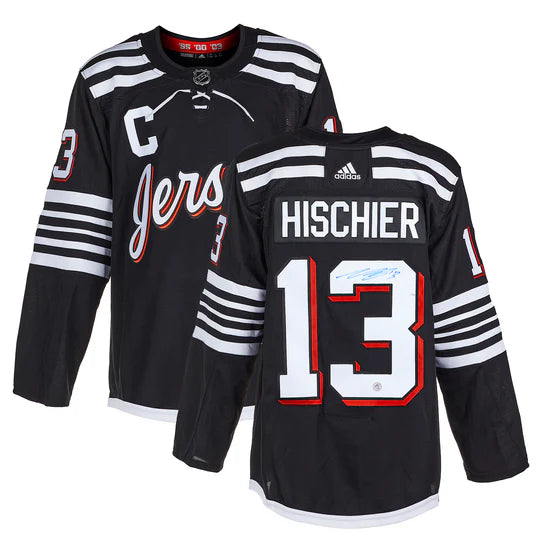 Nico Hischier Signed New Jersey Devils Alternate adidas Jersey